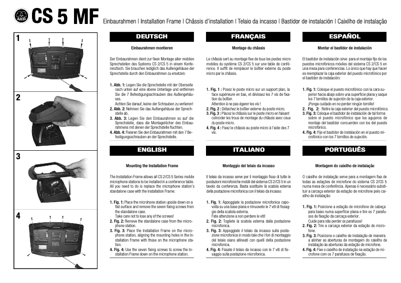 Page 1 de la notice Manuel utilisateur AKG CS 5 MF