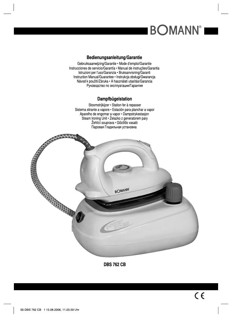 Page 1 de la notice Manuel utilisateur Bomann DBS 762 CB