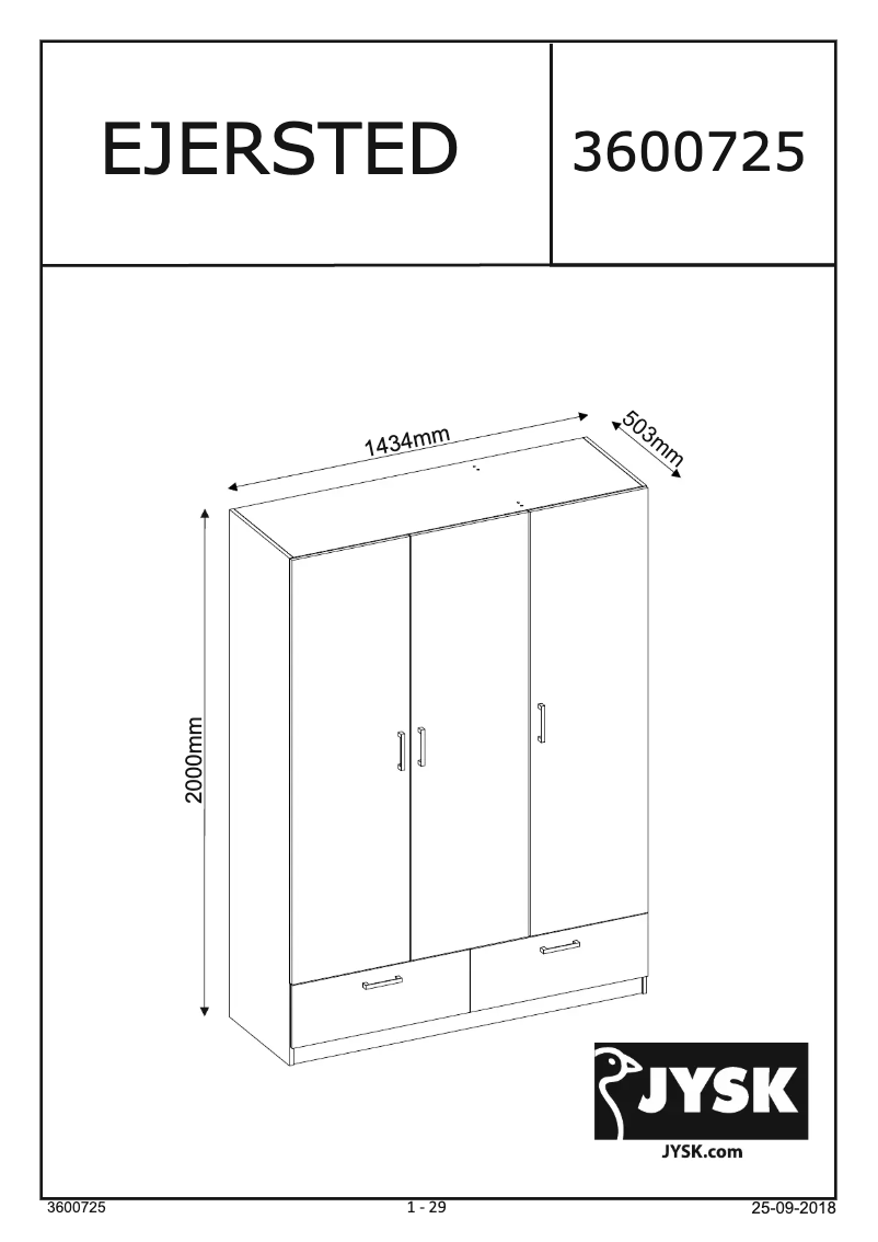 Image de la première page du manuel de l'appareil Ejersted