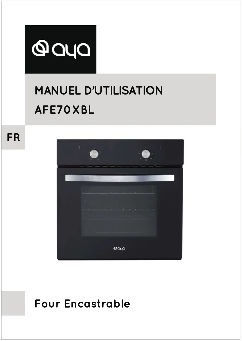 Image de la première page du manuel de l'appareil AFE70XBL