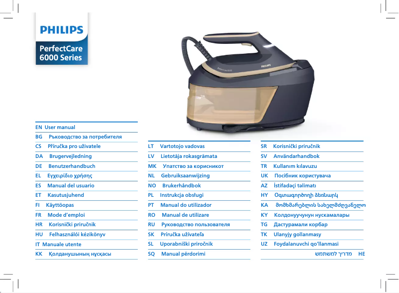Página 1 del manual Manual de usuario Philips PerfectCare 6000 Series PSG6022