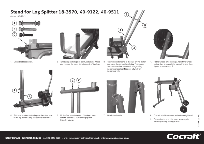 Page 1 de la notice Manuel utilisateur Cocraft 40-9363