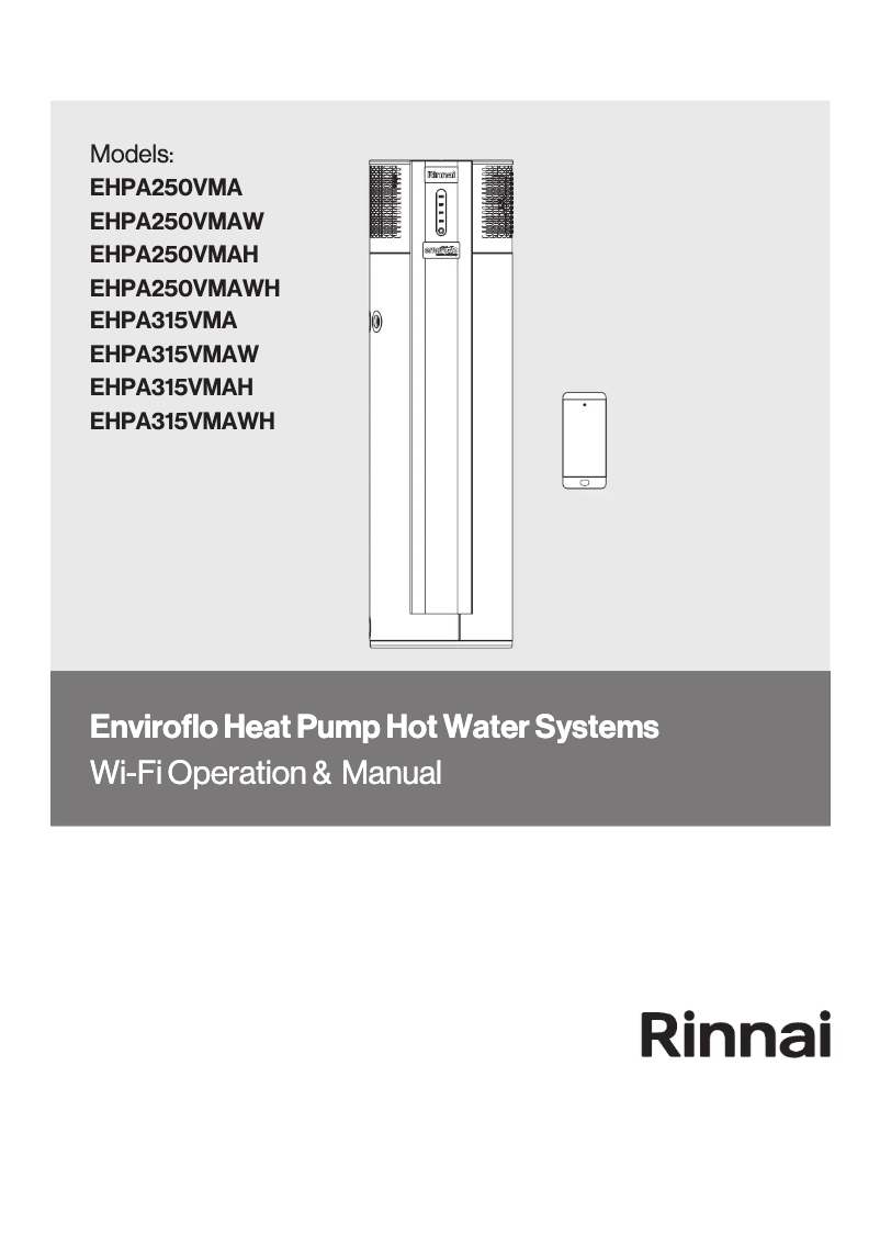 Page n°1 - Manuel utilisateur Rinnai EHPA315VMA