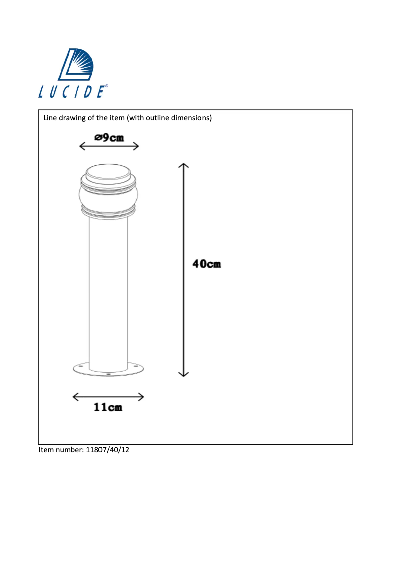 Page n°1 - Manuel utilisateur Lucide Mirane 11807/40/12