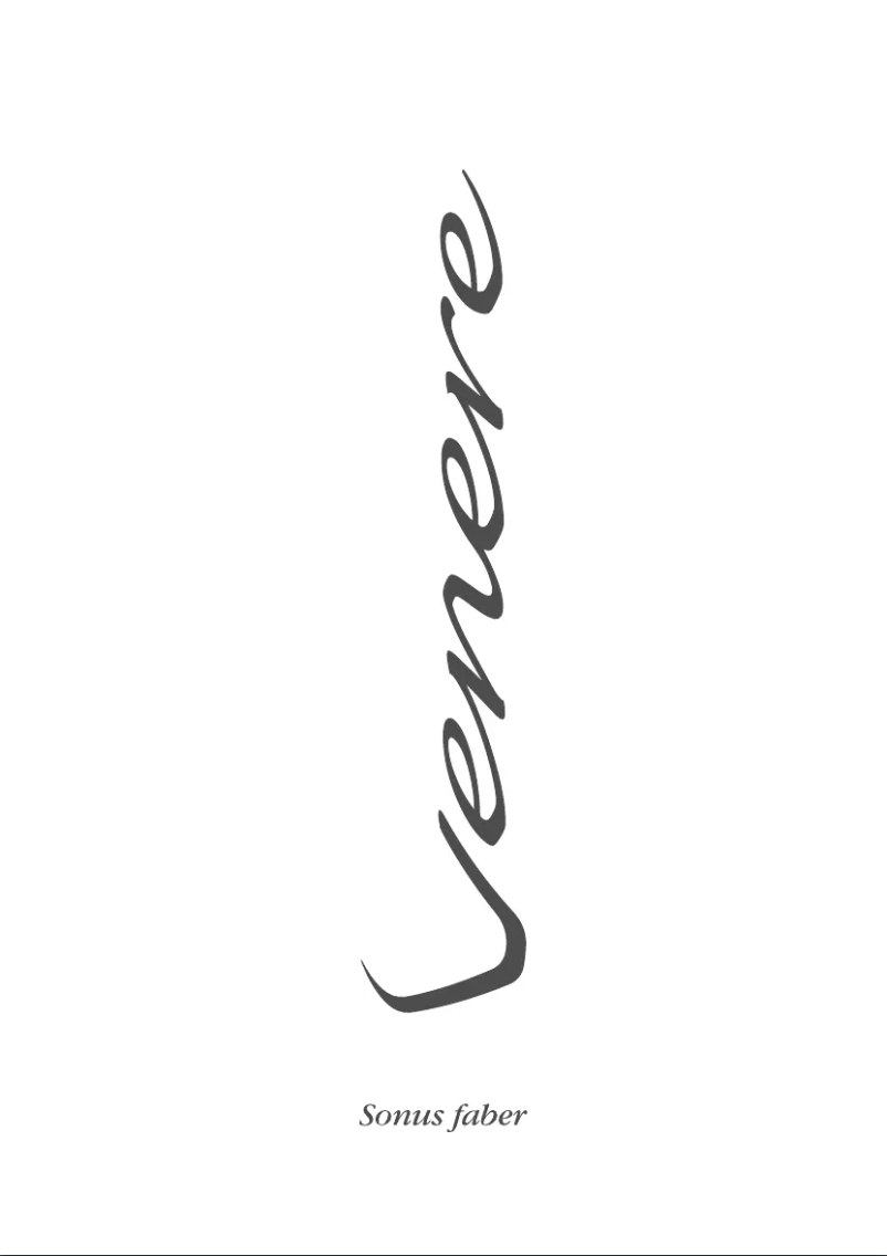Page 1 de la notice Manuel utilisateur Sonus Faber Venere 2.0