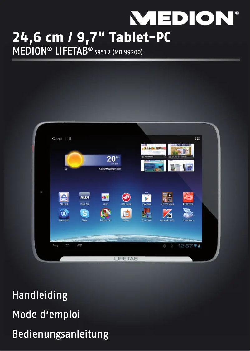 Page n°1 - Manuel utilisateur Medion Lifetab S9512 (MD 98138)