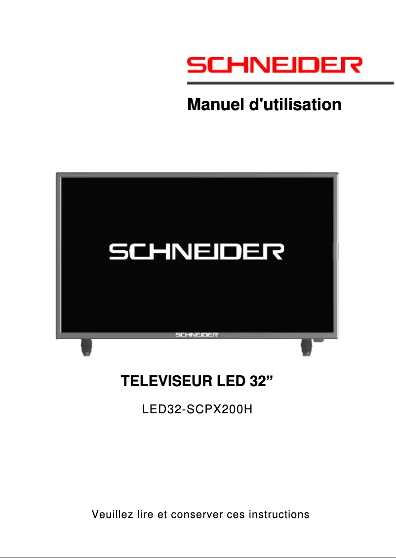 Image de la première page du manuel de l'appareil LED32-SCPX200H