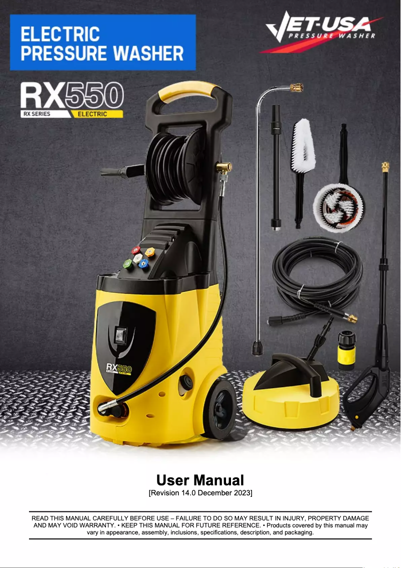 Page n°1 - Manuel utilisateur Jet-USA RX550