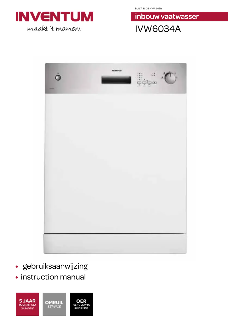 Page 1 de la notice Manuel utilisateur Inventum IVW6034A