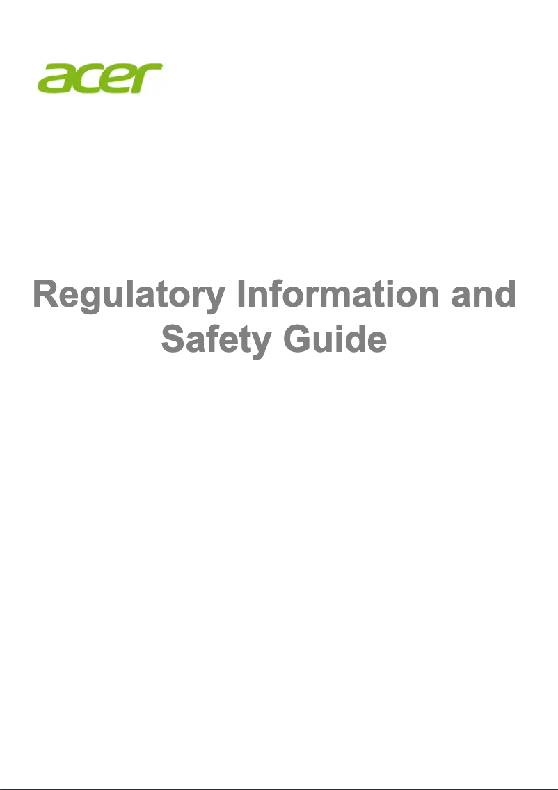 Page n°1 - Instructions de sécurité Acer Chromebook 712