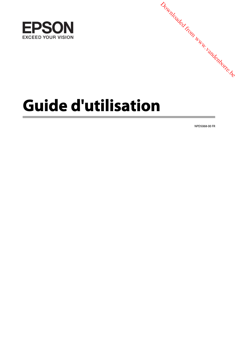 Page n°1 - Manuel utilisateur Epson Expression Photo XP-55