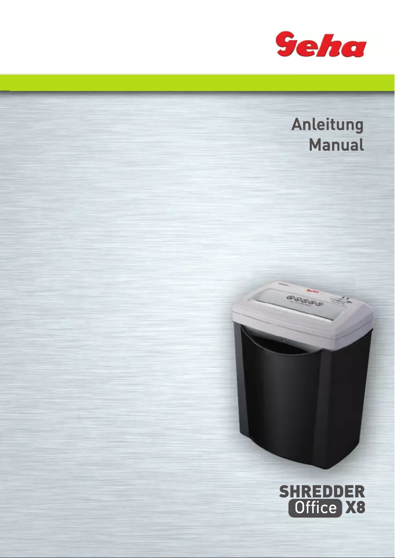 Page 1 de la notice Manuel utilisateur Geha Office X8