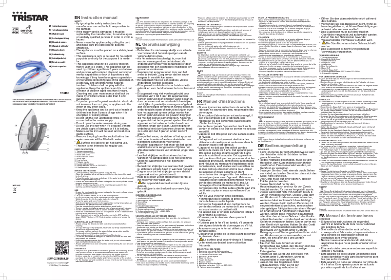 Page 1 de la notice Manuel utilisateur TriStar ST-8132