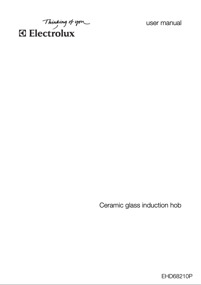 Page 1 de la notice Manuel utilisateur Electrolux EHD68210P