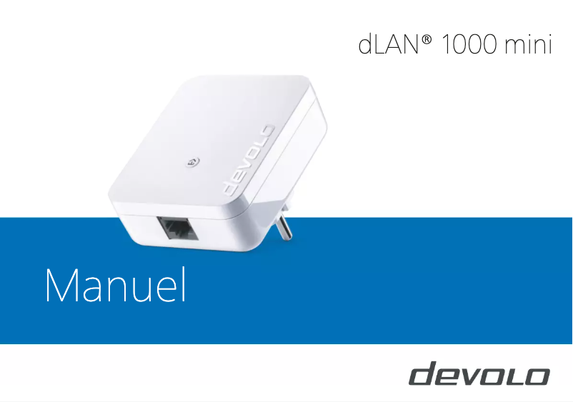 Page 1 de la notice Manuel utilisateur Devolo dLAN 1000 mini