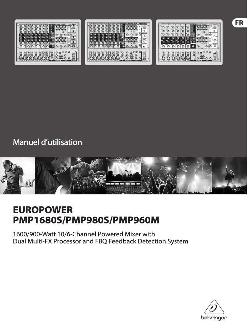Page 1 de la notice Manuel utilisateur Behringer Europower PMP960M