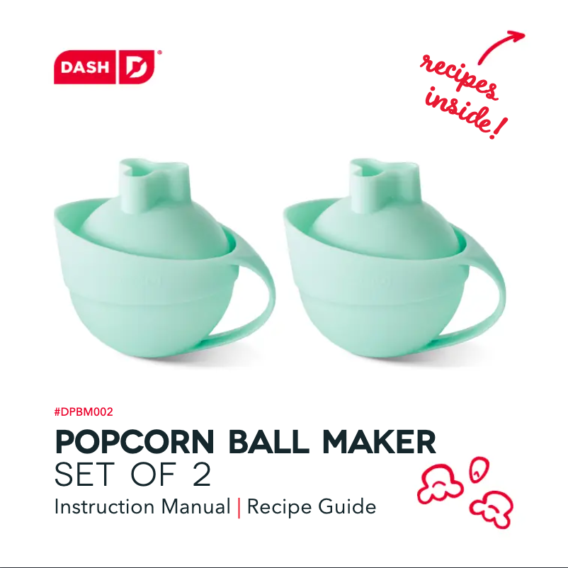 Imagen de la primera página del manual del dispositivo Popcorn Ball Maker DPBM002GBAQ24