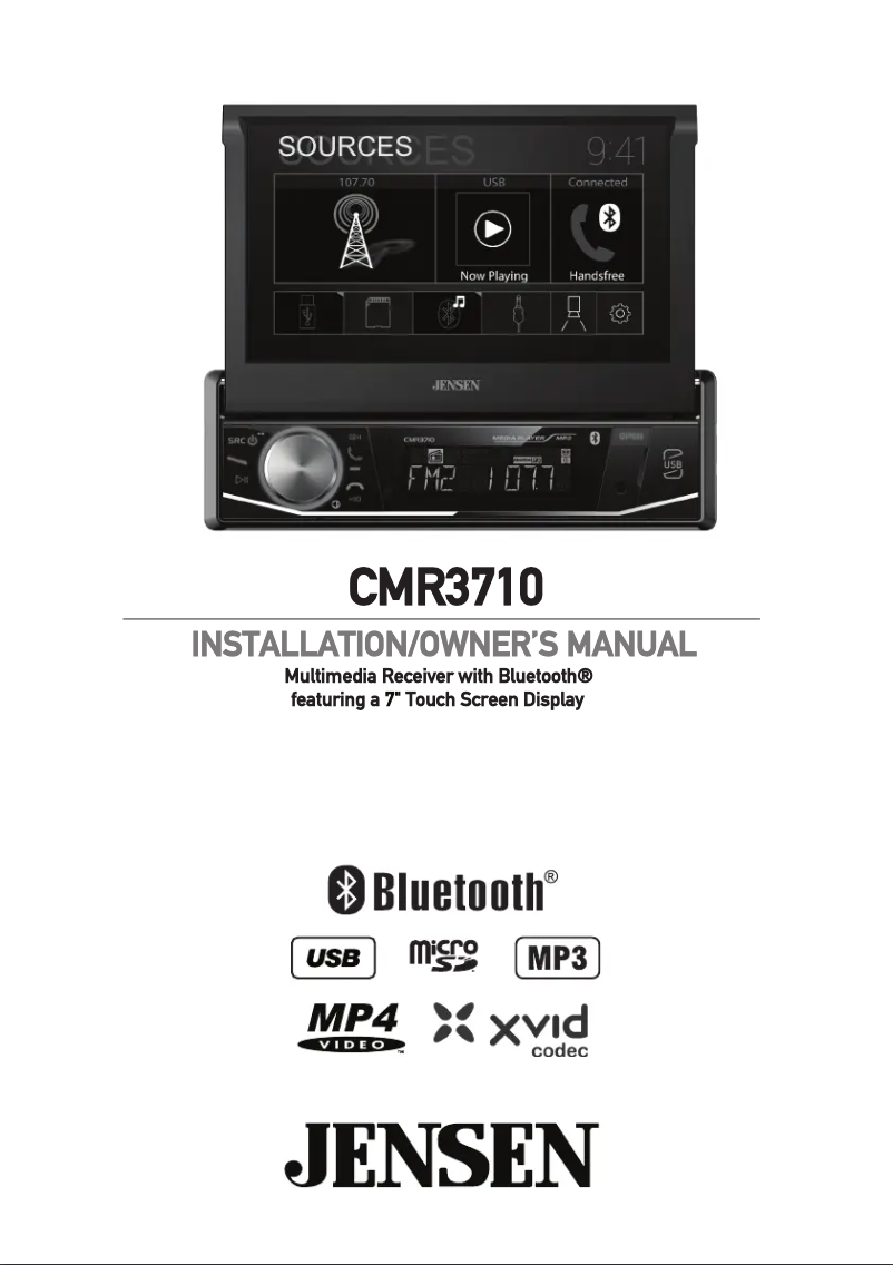 Page n°1 - Manuel utilisateur Jensen CMR3710