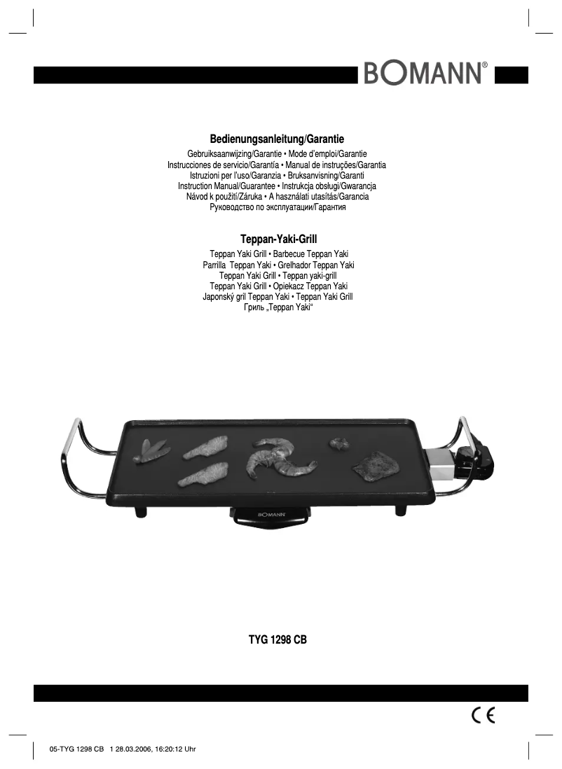 Page 1 de la notice Manuel utilisateur Bomann TYG 1298 CB
