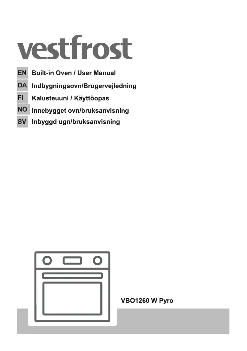 Page n°1 - Manuel utilisateur Vestfrost VBO 1260 N PYRO