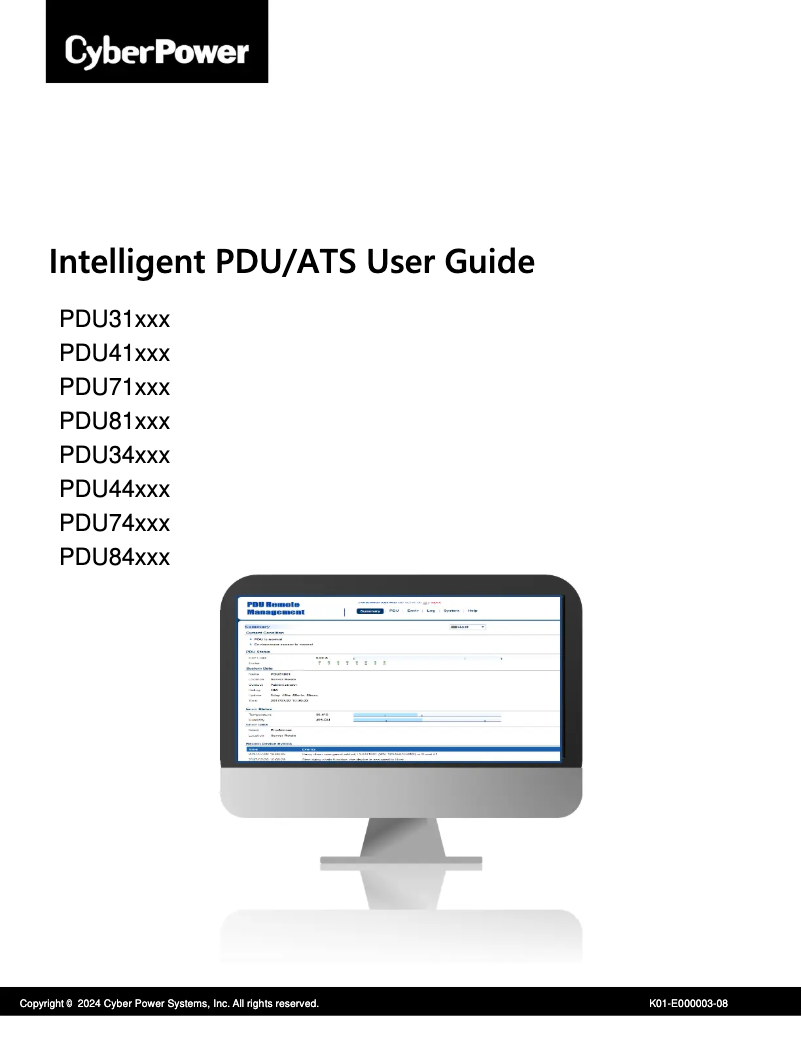 Page n°1 - Manuel utilisateur CyberPower PDU41004