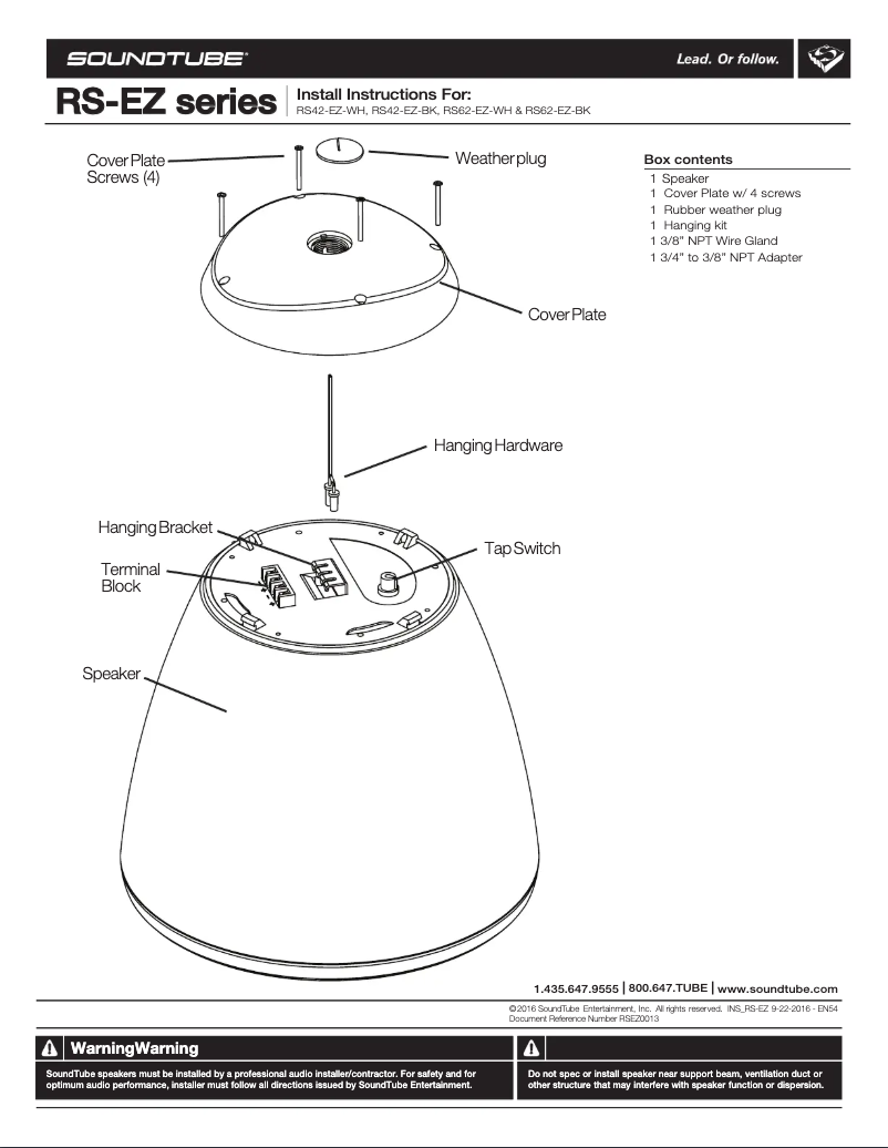 Imagen de la primera página del manual del dispositivo RS62-EZ
