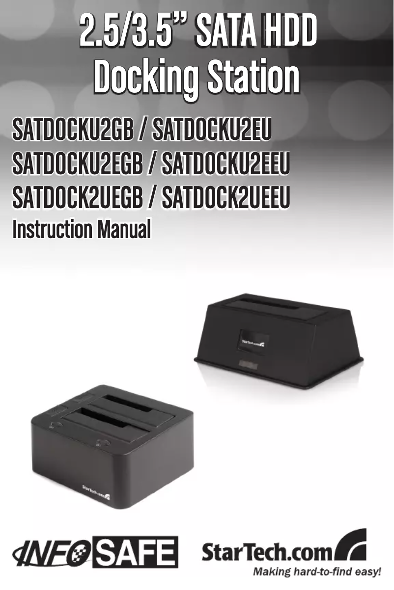 Image de la première page du manuel de l'appareil SATDOCK2UEEU