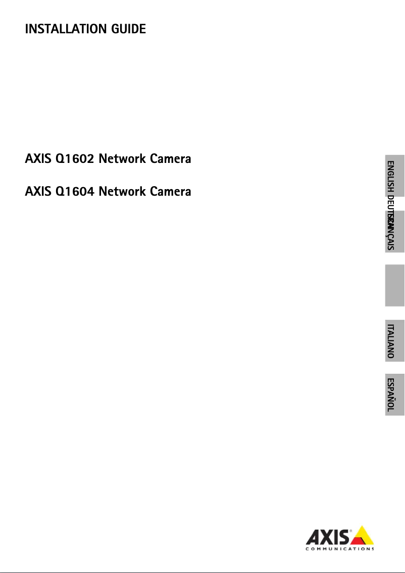 Image de la première page du manuel de l'appareil Q1604