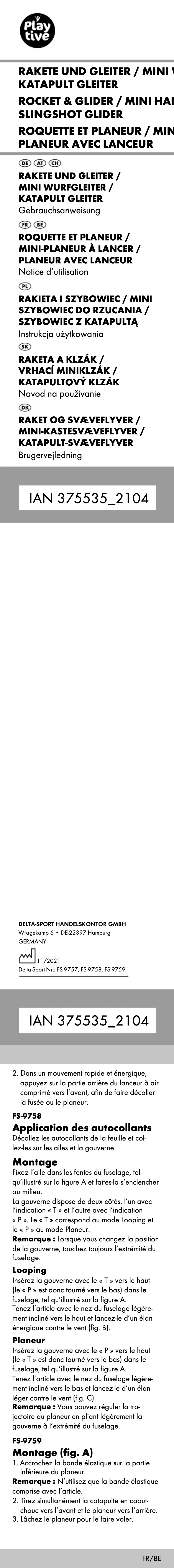 Page 1 de la notice Manuel utilisateur Playtive IAN 375535