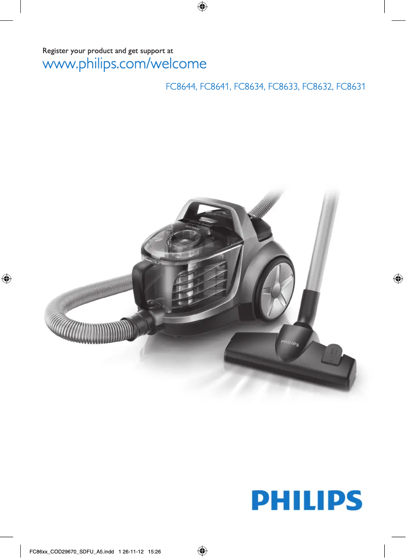 Image de la première page du manuel de l'appareil PowerPro Active FC8641