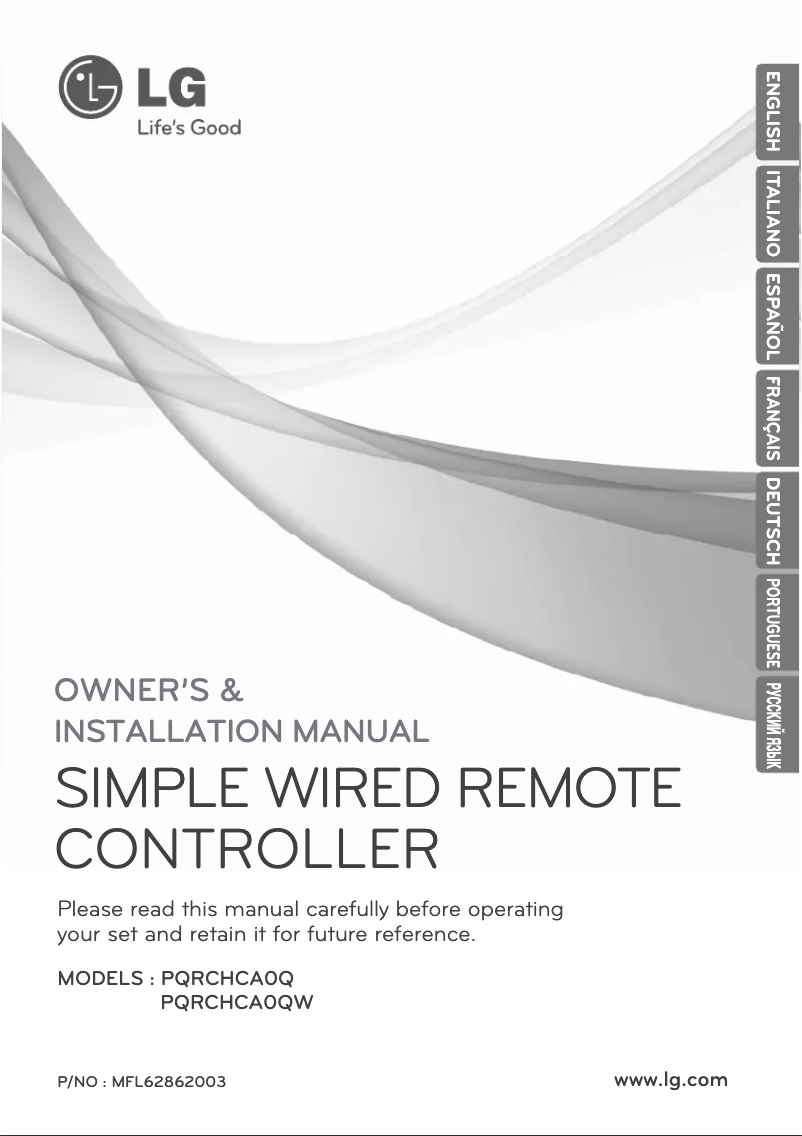 Page 1 de la notice Manuel utilisateur LG PQRCHCA0QW