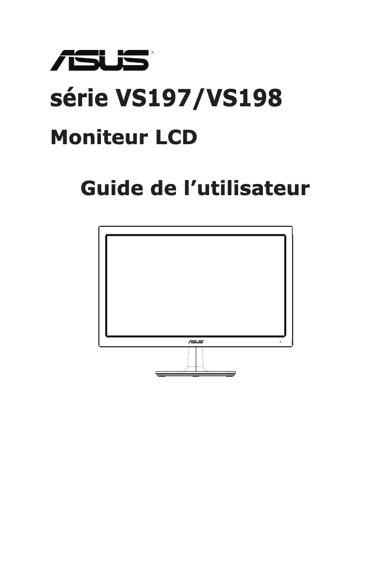 Page 1 de la notice Manuel utilisateur Asus VS197