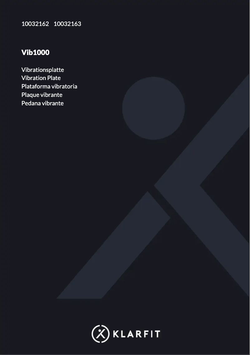 Image de la première page du manuel de l'appareil VIB 1000