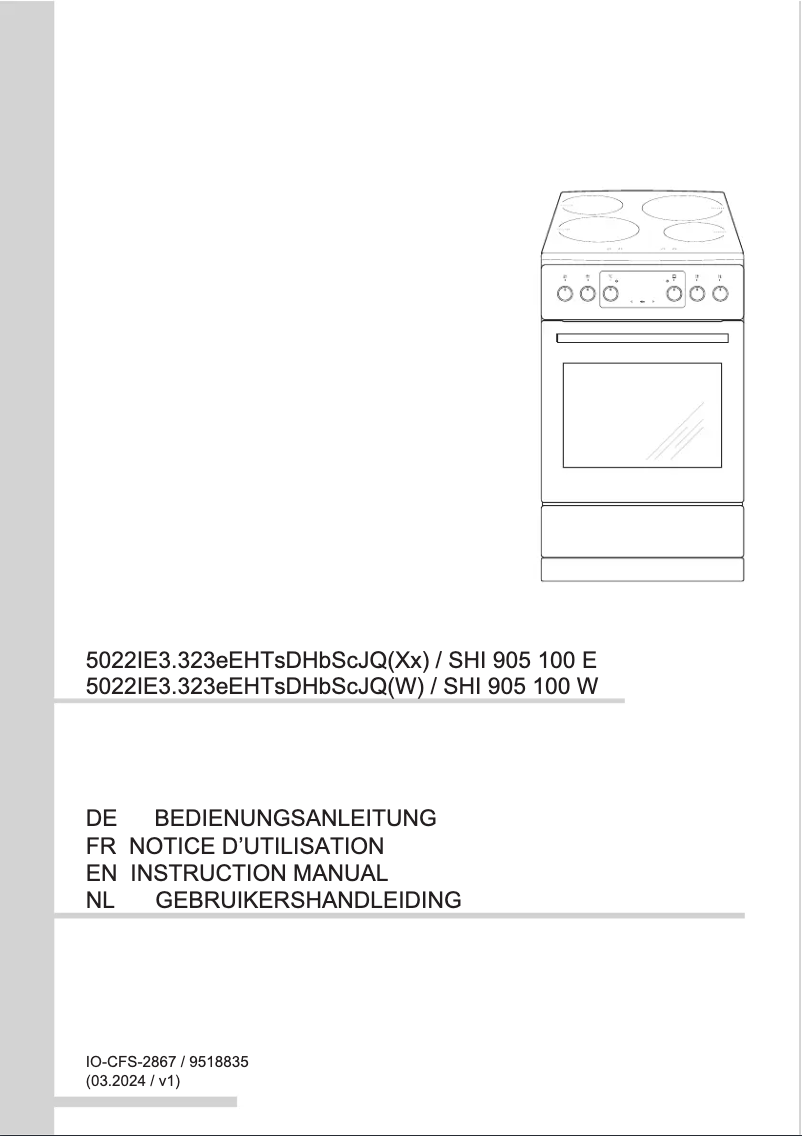 Page 1 of the manual User Manual Amica SHI 905 100 W