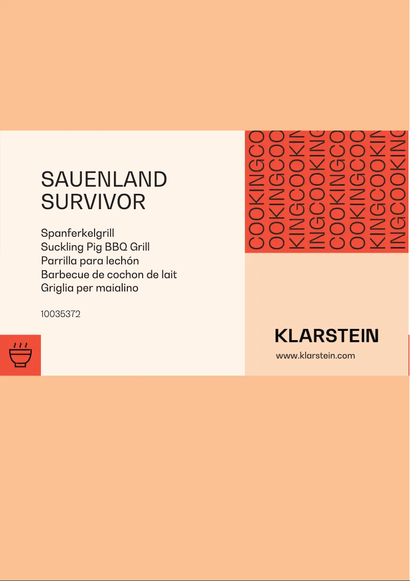 Page 1 de la notice Manuel utilisateur Klarstein Sauenland Survivor