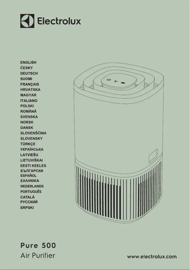Page 1 de la notice Manuel utilisateur Electrolux Pure 500