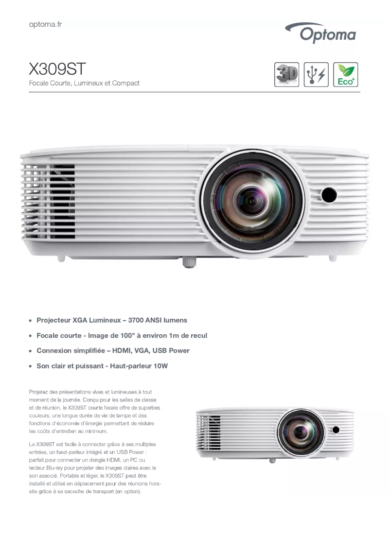 Image de la première page du manuel de l'appareil X309ST
