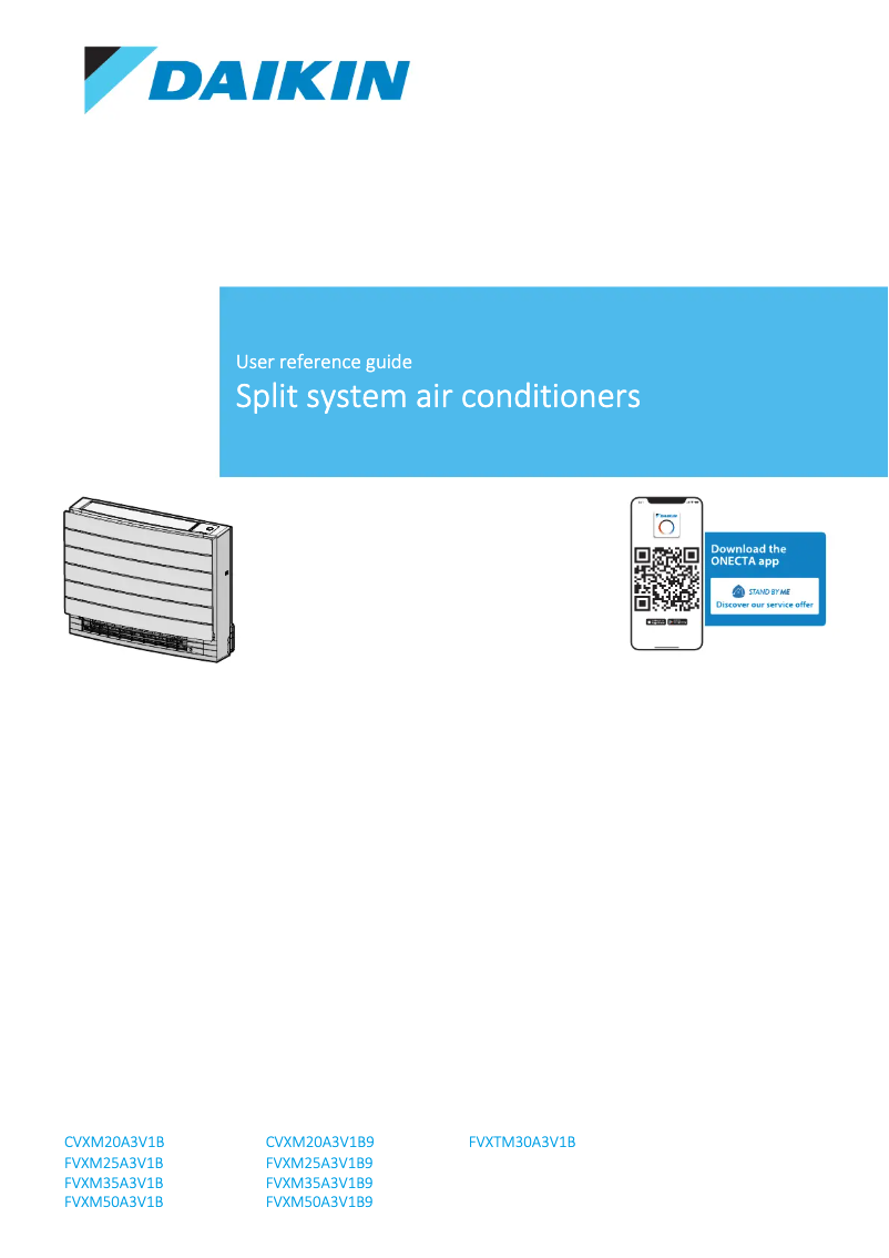 Page n°1 - Manuel utilisateur Daikin FVXM35A3V1B9