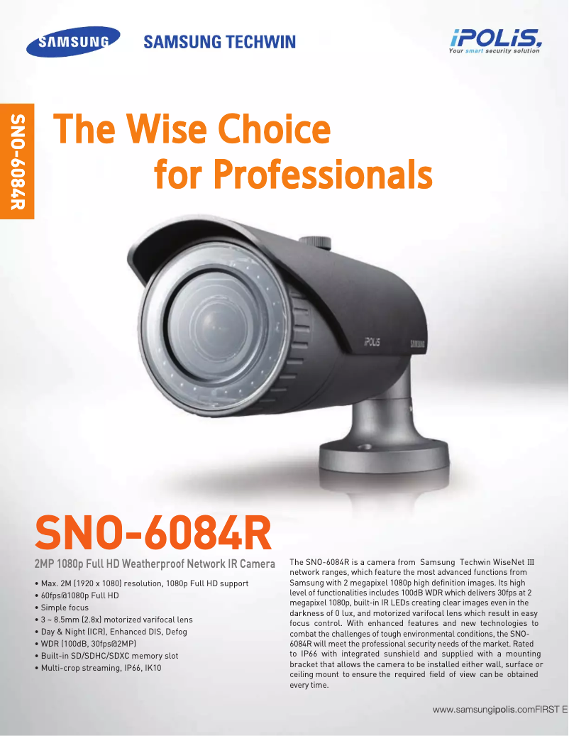 Image de la première page du manuel de l'appareil SNO-6084R