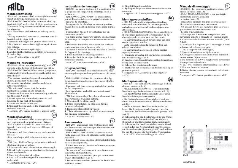 Page n°1 - Manuel utilisateur Thermex FMS 200