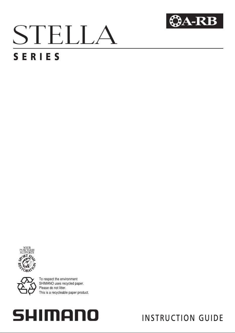 Page 1 de la notice Manuel utilisateur Shimano Stella 4000FB