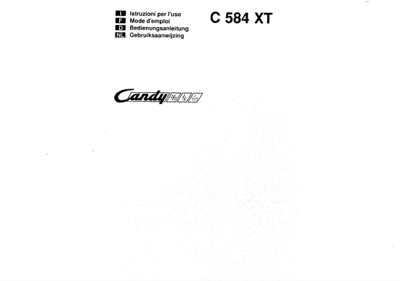 Page 1 de la notice Manuel utilisateur Candy C584XT