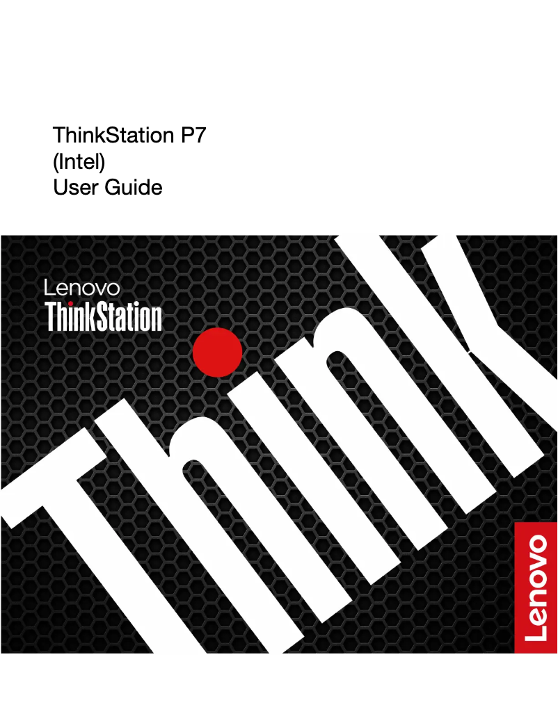 Imagen de la primera página del manual del dispositivo ThinkStation P7