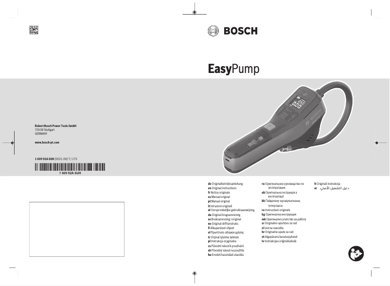 Page n°1 - Manuel utilisateur Bosch EasyPump
