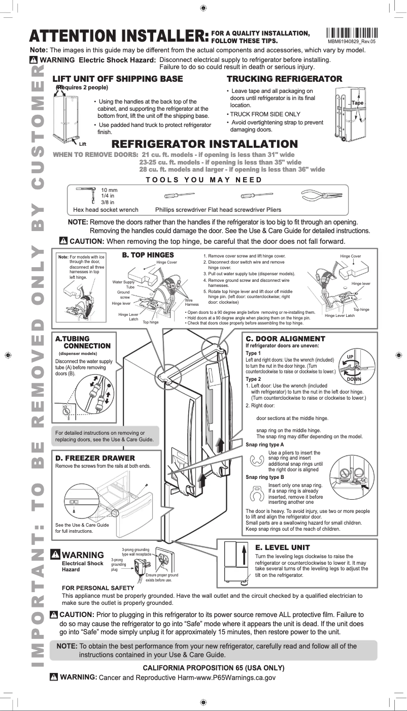 Image de la première page du manuel de l'appareil SRFB27W3