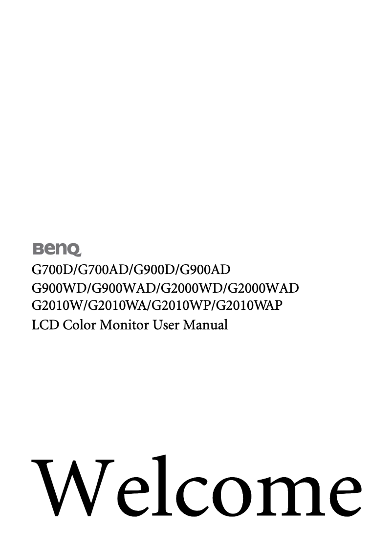 Image de la première page du manuel de l'appareil G2010WAP