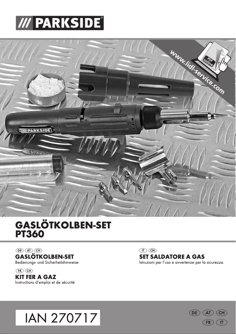 Image de la première page du manuel de l'appareil PT360