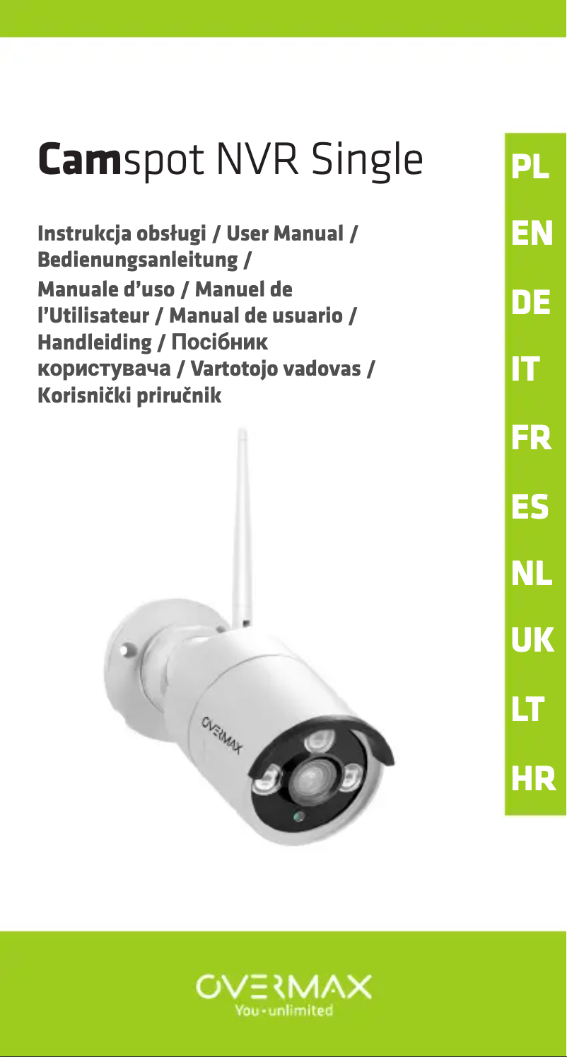 First page image of the manual for Camspot NVR Single