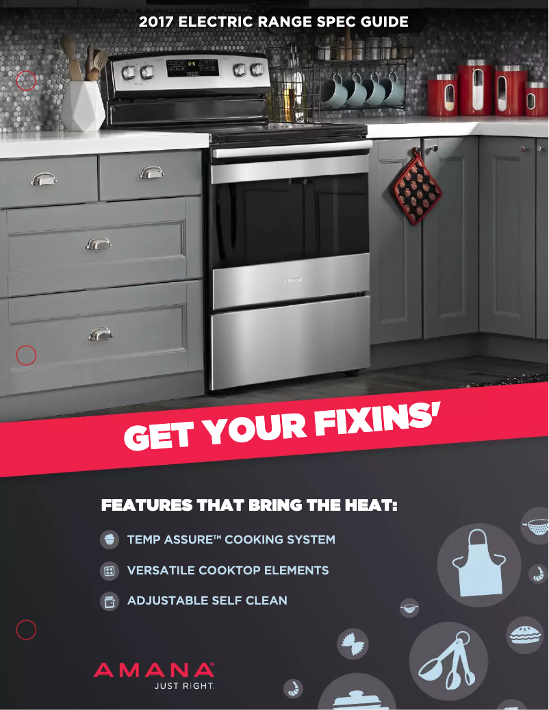 Page 1 de la notice Fiche technique Amana ACR2303MFW