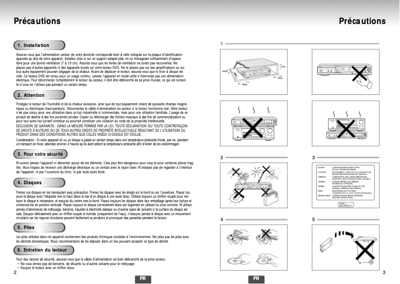 Page 1 de la notice Manuel utilisateur Samsung DVD-S225